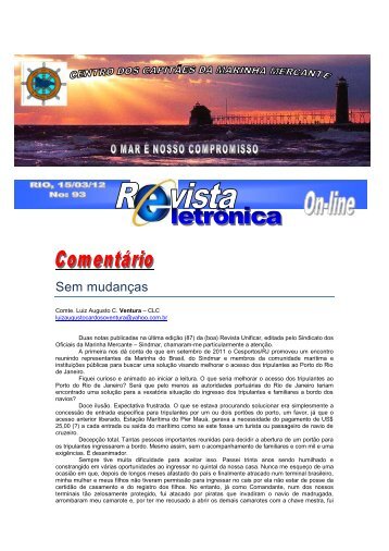 Revista Eletrônica de Março - Centrodoscapitaes.org.br