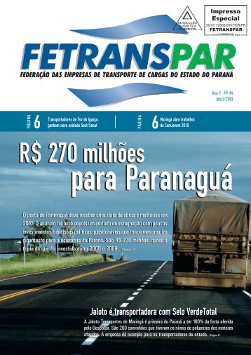 Jaloto é transportadora com Selo VerdeTotal Jaloto é ... - fetranspar