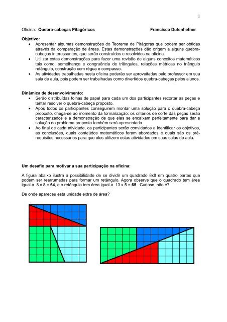 Conhece a Trilha do Teorema de Pitágoras? Uma maneira divertida de