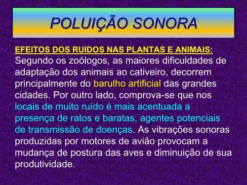 POLUIÇÃO SONORA - Pos.ajes.edu.br