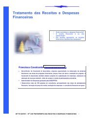 Receitas e Despesas Financeiras - Cavalcante Consultores