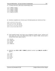 Prova de Matemática – 6º Ano do Ensino Fundamental