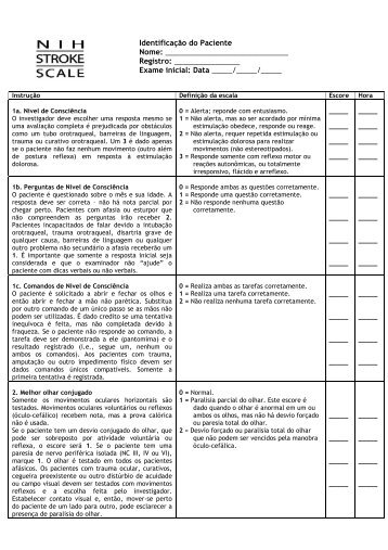 NIH Stroke Scale - Serviço de Neurologia do HU/UFSC