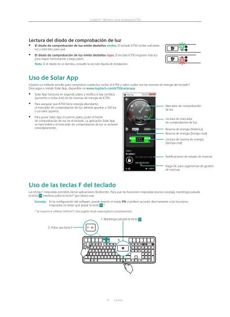 Getting started with Logitech® Wireless Solar Keyboard K750