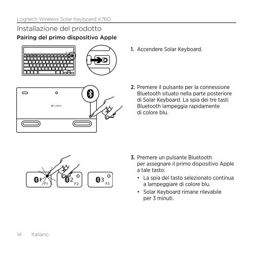 Getting started with Logitech® Wireless Solar Keyboard K760