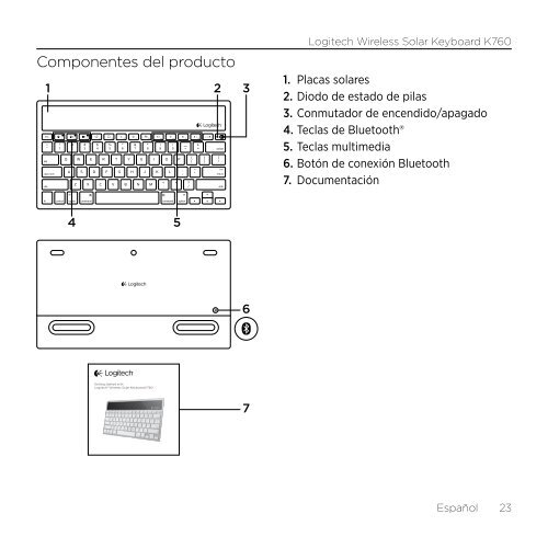 Getting started with Logitech® Wireless Solar Keyboard K760