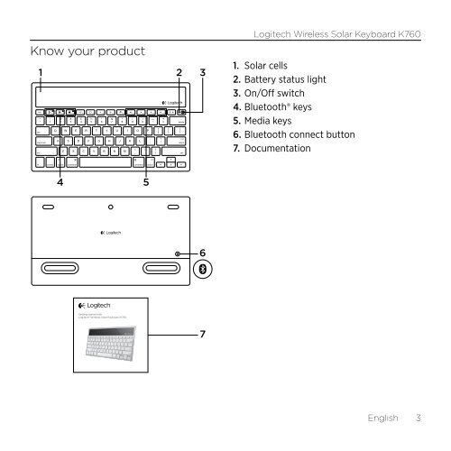 Getting started with Logitech® Wireless Solar Keyboard K760