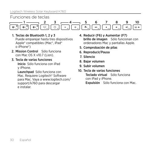 Getting started with Logitech® Wireless Solar Keyboard K760