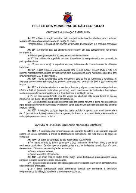 codigo de obras - Prefeitura Municipal de São Leopoldo