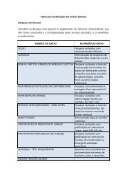 Tabela de Classificação das Verbas Salariais Despesa com ...