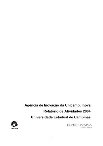 Relatório 2004 - Inova Unicamp