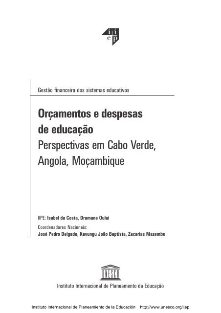 Orçamentos e despesas de educação - World Bank