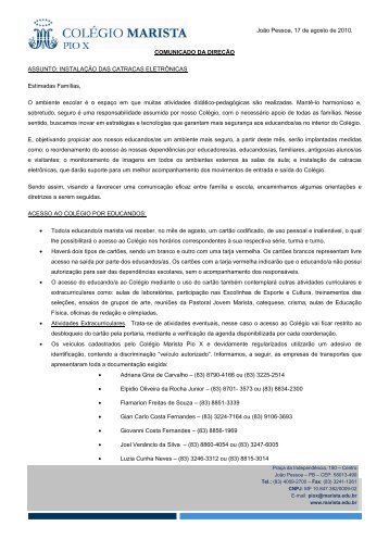 Carta Utilização das Catracas