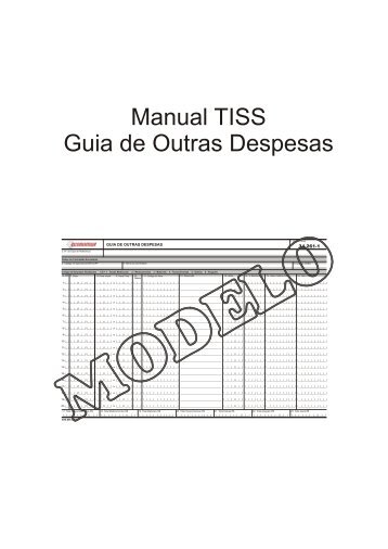 Manual TISS Guia de Outras Despesas - Economus