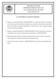 Cargo: Enfermeiro E - Universidade Federal de Pelotas