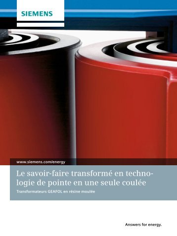 Le savoir-faire transformé en techno- logie de ... - Siemens Energy