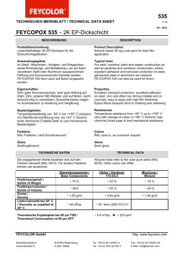 535 FEYCOPOX 535 -; 2K Ep-Dickschicht