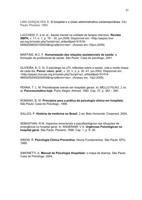 Repercussões psicológicas apresentadas por pacientes ... - Fafibe