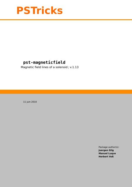 PSTricks pst-magneticfield - TeXdoc.net