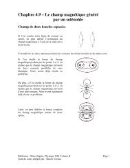 Chapitre 4.9 – Le champ magnétique généré par un solénoïde