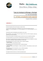 Teste de Avaliação de Biologia e Geologia - 10/11 (Anos ... - Netxplica