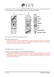 1. A figura mostra duas colunas estratigráficas. As rochas não ...