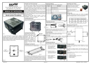 MANUAL DE INSTRUÇÕES Fonte de Alimentação ... - Sense
