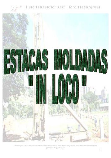 Estacas moldadas in loco - edifícios