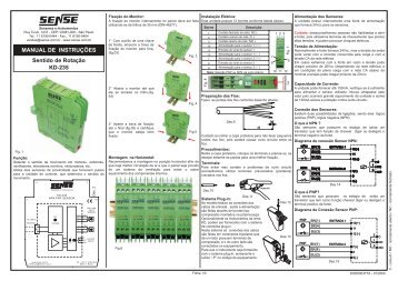 MANUAL DE INSTRUÇÕES Sentido de Rotação KD-235 - Sense