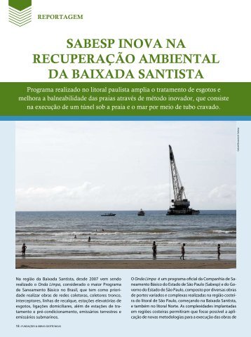 SABESP INOvA NA RECUPERAçãO AMBIENTAL DA BAIxADA ...