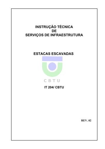 IT204 - Estacas Escavadas - CBTU