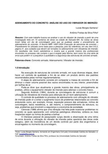 1 ADENSAMENTO DO CONCRETO: ANÁLISE DO USO ... - UCSAL