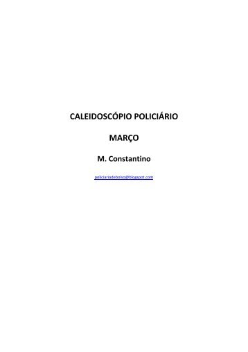 CALEIDOSCÓPIO POLICIÁRIO MARÇO - Clube de Detectives