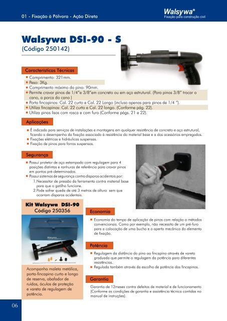 Catálogo Técnico de Fixação a Pólvora - Walsywa