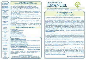 boletim 231.pdf - Igreja Batista Emanuel