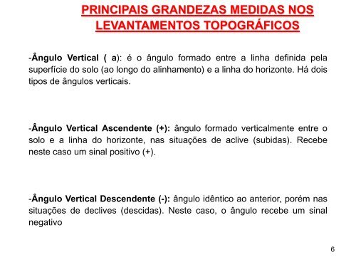 Introdução a Topografia Curso Técnico em Agropecuária