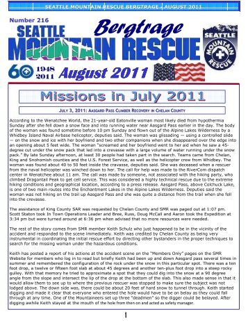August - Seattle Mountain Rescue