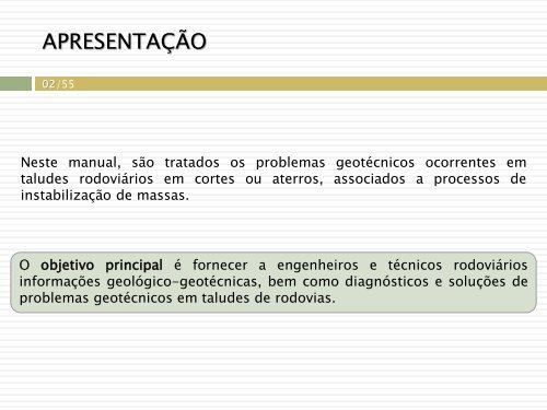 TALUDES DE RODOVIAS - UFSC