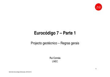 Eurocódigo 7 – Parte 1 - LNEC