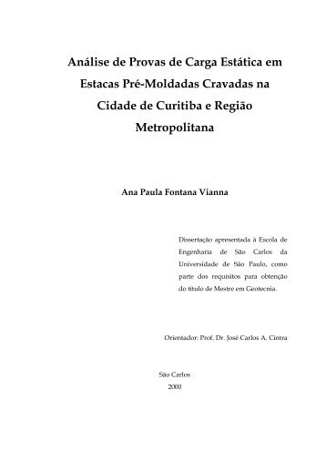 Análise de Provas de Carga Estática em Estacas Pré-Moldadas ...