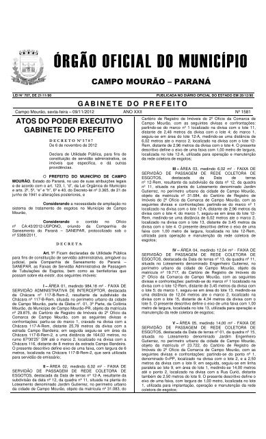 órgão oficial do município - Prefeitura Municipal de Campo Mourão ...