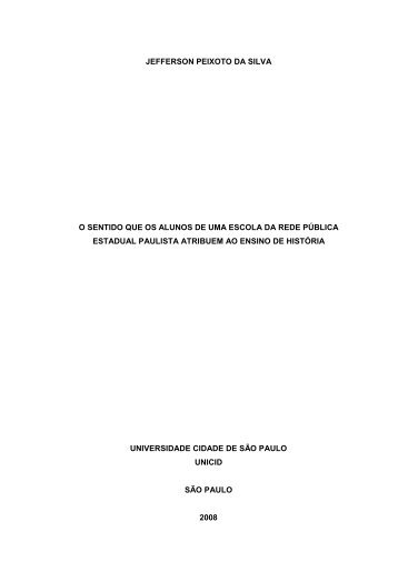 JEFFERSON PEIXOTO DA SILVA - Unicid