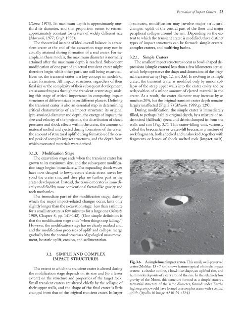 Formation of Impact Craters - Lunar and Planetary Institute