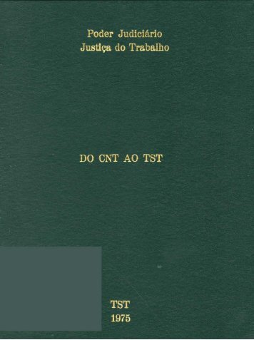 Do Conselho Nacional do Trabalho (CNT) - TST