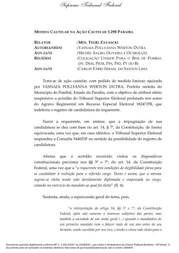 Leia a íntegra da decisão - STF