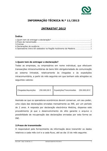 INFORMAÇÃO TÉCNICA N - Nucase