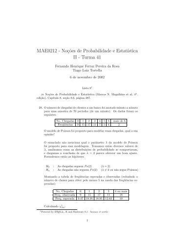 MAE0212 - Noç˜oes de Probabilidade e Estat´ıstica II ... - feferraz.net