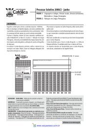 Processo Seletivo 2008/2 - junho