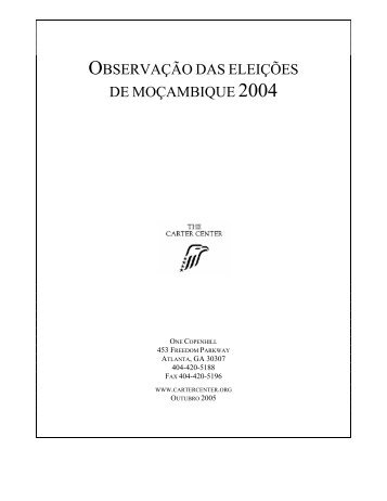 observação das eleições de moçambique - The Carter Center