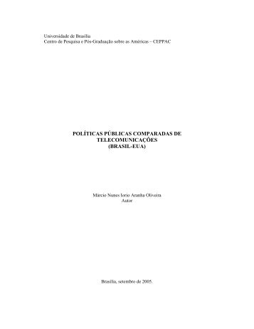 políticas públicas comparadas de telecomunicações (brasil-eua)